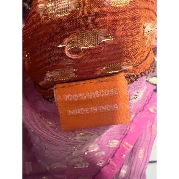 Oliphant Women’s Hi Neck Smocked Sleeve Blouse Metallic Gold Lurex XS - Picture 4 of 6